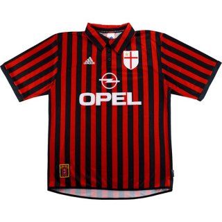 Primera Equipación Tailandia Camiseta AC Milan Retro 1999-2000 Rojo Primera Equipación Tailandia Camiseta AC Milan Retro 1999-2000 Rojo