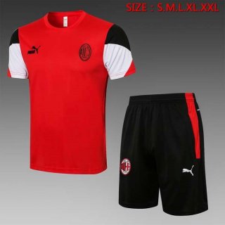 Camiseta Entrenamiento AC Milan Conjunto Completo 2022 Rojo Negro Camiseta Entrenamiento AC Milan Conjunto Completo 2022 Rojo Negro
