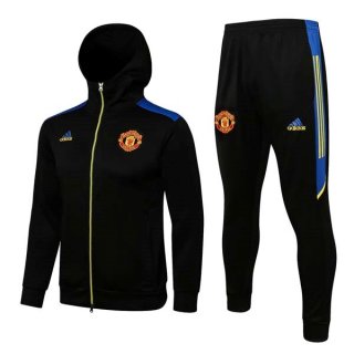 Chandal Con Capucha Manchester United 2021/2022 Negro Chandal Con Capucha Manchester United 2021/2022 Negro