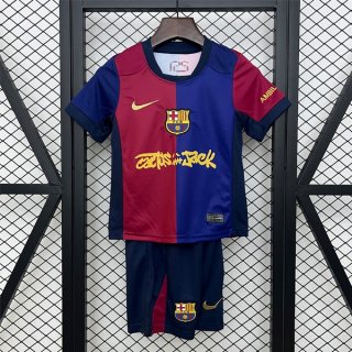 Camiseta Barcelona Primera Equipación Niño Limited Edition Travis Scott 2024-2025
