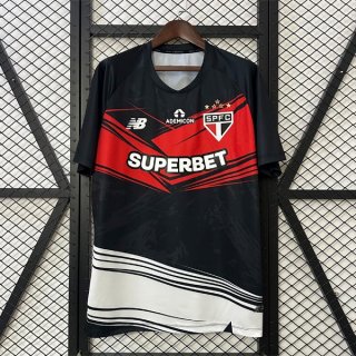 Tailandia Camiseta Sao Paulo Pre-Match 2025/2026 Negro Rojo Tailandia Camiseta Sao Paulo Pre-Match 2025/2026 Negro Rojo