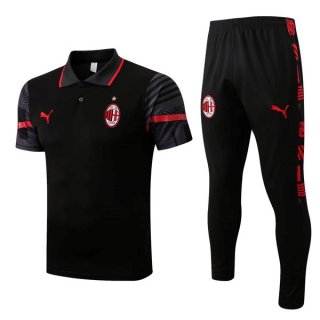Polo AC Milan Conjunto Completo 2022/2023 Negro Polo AC Milan Conjunto Completo 2022/2023 Negro
