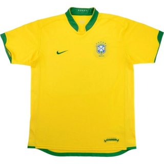 Primera Equipación Tailandia Camiseta Brasil Retro 2006 Amarillo Primera Equipación Tailandia Camiseta Brasil Retro 2006 Amarillo
