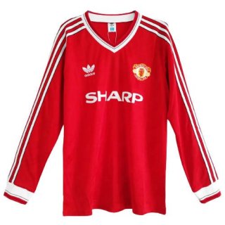 Primera Equipación Tailandia Camiseta Manchester United ML Retro 1986 Rojo Primera Equipación Tailandia Camiseta Manchester United ML Retro 1986 Rojo