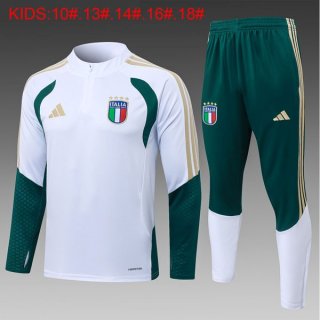 Ninos Sudadera De Training Italia 2026/2027 Blanco 3