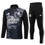 Sudadera De Training Real Madrid 2024/2025 Negro Gris Sudadera De Training Real Madrid 2024/2025 Negro Gris