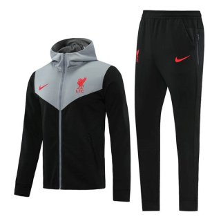 Chandal Con Capucha Liverpool 2021/2022 Gris Negro Chandal Con Capucha Liverpool 2021/2022 Gris Negro