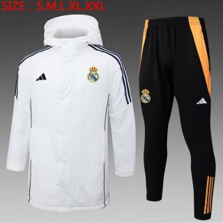 Abrigo Real Madrid Conjunto Completo 2024/2025 Blanco 2 Abrigo Real Madrid Conjunto Completo 2024/2025 Blanco 2