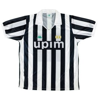 Primera Equipación Tailandia Camiseta Juventus Retro 1991 1992 Negro Blanco Primera Equipación Tailandia Camiseta Juventus Retro 1991 1992 Negro Blanco
