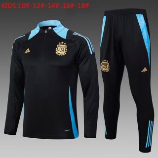 Niños Sudadera De Training Argentina 2024/2025 Negro Azul 3 Niños Sudadera De Training Argentina 2024/2025 Negro Azul 3