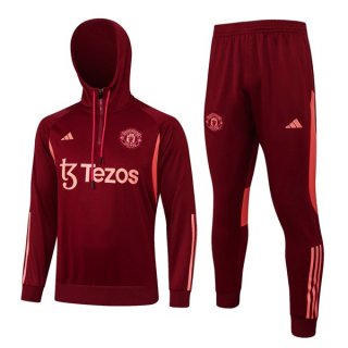 Sudadera Con Capucha Manchester United 2024 Rojo 2 Sudadera Con Capucha Manchester United 2024 Rojo 2