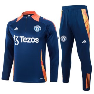 Sudadera De Training Manchester United 2024/2025 Azul 3 Sudadera De Training Manchester United 2024/2025 Azul 3