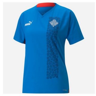 Camiseta Islandia Mujer Euro 2022 Azul Camiseta Islandia Mujer Euro 2022 Azul