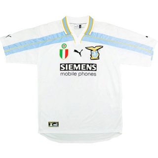 Primera Equipación Tailandia Camiseta Lazio Retro 2000 2002 Blanco Primera Equipación Tailandia Camiseta Lazio Retro 2000 2002 Blanco