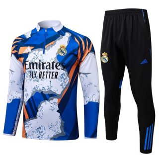 Sudadera De Training Real Madrid 2025/2026 Azul Blanco Sudadera De Training Real Madrid 2025/2026 Azul Blanco