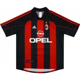 Primera Equipación Tailandia Camiseta AC Milan Retro 2000 2002 Rojo Primera Equipación Tailandia Camiseta AC Milan Retro 2000 2002 Rojo