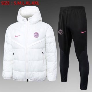 Abrigo Plumón PSG Conjunto Completo 2024/2025 Blanco Abrigo Plumón PSG Conjunto Completo 2024/2025 Blanco