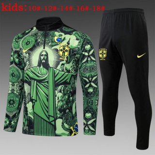 Ninos Sudadera De Training Brasil 2025/2026 Verde Ninos Sudadera De Training Brasil 2025/2026 Verde