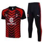Tailandia Camiseta AC Milan Conjunto Completo 2024 Rojo Negro Tailandia Camiseta AC Milan Conjunto Completo 2024 Rojo Negro