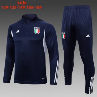 Ninos Sudadera De Training Italia 2024 Azul Ninos Sudadera De Training Italia 2024 Azul