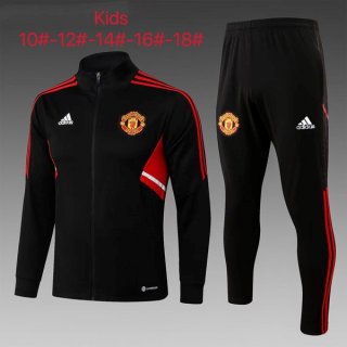 Niños Chandal Manchester United 2023 Negro Rojo Niños Chandal Manchester United 2023 Negro Rojo