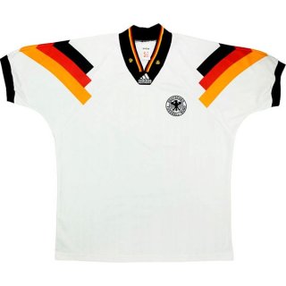 Primera Equipación Tailandia Camiseta Alemania Retro 1992 1994 Blanco Primera Equipación Tailandia Camiseta Alemania Retro 1992 1994 Blanco