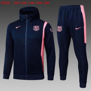 Ninos Chandal Con Capucha Barcelona 2026/2027 Azul