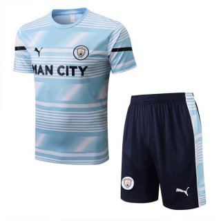 Camiseta Entrenamiento Manchester City Conjunto Completo 2022/2023 Azul Blanco Camiseta Entrenamiento Manchester City Conjunto Completo 2022/2023 Azul Blanco