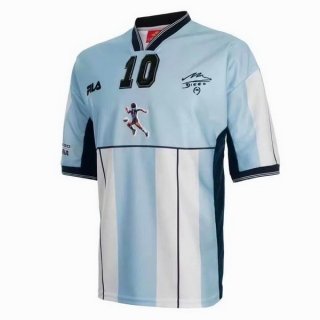 Primera Equipación Camiseta Argentina NO.10 Maradona Retro 2001 Azul Primera Equipación Camiseta Argentina NO.10 Maradona Retro 2001 Azul