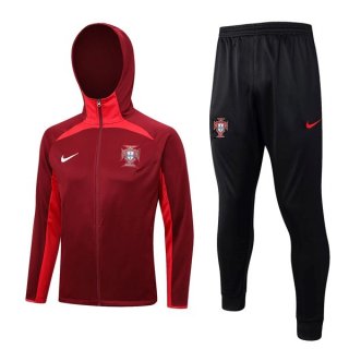 Chandal Con Capucha Portugal 2023/2024 Rojo Chandal Con Capucha Portugal 2023/2024 Rojo
