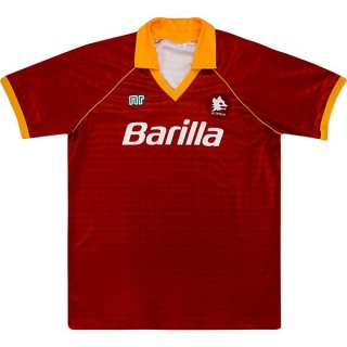 Primera Equipación Tailandia Camiseta AS Roma Retro 1990 1991 Naranja Primera Equipación Tailandia Camiseta AS Roma Retro 1990 1991 Naranja