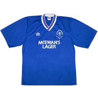 Primera Equipación Tailandia Camiseta Rangers Retro 1992 Azul Primera Equipación Tailandia Camiseta Rangers Retro 1992 Azul