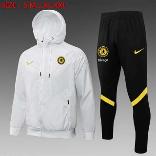 Rompevientos Chelsea Conjunto Completo 2022 Blanco Negro Rompevientos Chelsea Conjunto Completo 2022 Blanco Negro