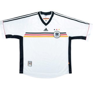 Primera Equipación Tailandia Camiseta Alemania Retro 1998 Blanco Primera Equipación Tailandia Camiseta Alemania Retro 1998 Blanco