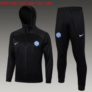 Niños Chandal Con Capucha Inter Milan 2024/2025 Negro Niños Chandal Con Capucha Inter Milan 2024/2025 Negro
