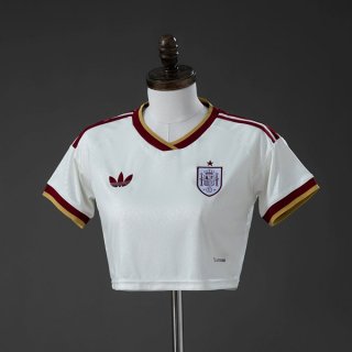 Camiseta España Segunda Equipación Crop Top Style Mujer 2026