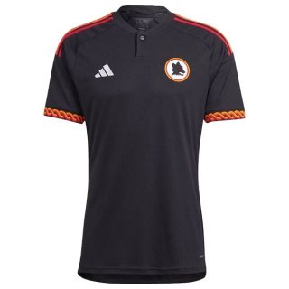 Tailandia Camiseta AS Roma Tercera Equipación 2023/2024 Negro Tailandia Camiseta AS Roma Tercera Equipación 2023/2024 Negro