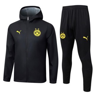 Rompevientos Con Capucha Dortmund Negro 2025/2026 5 Rompevientos Con Capucha Dortmund Negro 2025/2026 5