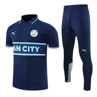 Polo Manchester City Conjunto Completo 2022/2023 Azul Marino Polo Manchester City Conjunto Completo 2022/2023 Azul Marino