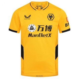 Primera Equipación Tailandia Camiseta Wolves 2021/2022 Amarillo Primera Equipación Tailandia Camiseta Wolves 2021/2022 Amarillo