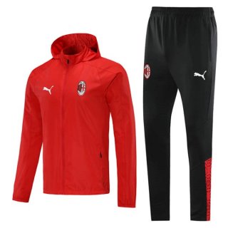 Rompevientos AC Milan Conjunto Completo 2021/2022 Rojo Negro Rompevientos AC Milan Conjunto Completo 2021/2022 Rojo Negro