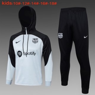 Ninos Sudadera Con Capucha Barcelona 2024 Gris Negro 2 Ninos Sudadera Con Capucha Barcelona 2024 Gris Negro 2