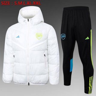 Abrigo Plumón Arsenal Conjunto Completo 2024/2025 Blanco Abrigo Plumón Arsenal Conjunto Completo 2024/2025 Blanco