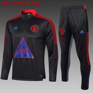 Niños Chandal Manchester United 2022 Negro Rojo Niños Chandal Manchester United 2022 Negro Rojo