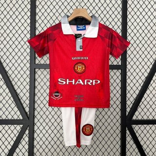 Camiseta Manchester United Primera Equipación Niño Retro 1996 1997 Camiseta Manchester United Primera Equipación Niño Retro 1996 1997