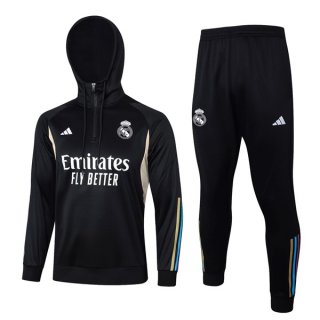 Sudadera Con Capucha Real Madrid 2024 Negro Sudadera Con Capucha Real Madrid 2024 Negro