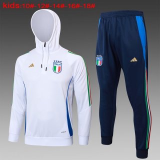 Niños Sudadera Con Capucha Italia 2024/2025 Blanco 3 Niños Sudadera Con Capucha Italia 2024/2025 Blanco 3