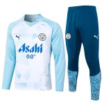 Sudadera De Training Manchester City 2024/2025 Blanco Azul Sudadera De Training Manchester City 2024/2025 Blanco Azul
