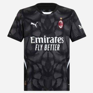 Tailandia Camiseta AC Milan Portero 2024/2025 Negro Gris Tailandia Camiseta AC Milan Portero 2024/2025 Negro Gris