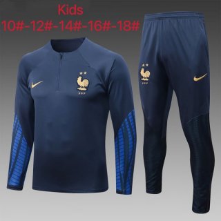Niños Sudadera De Training Francia 2023 Azul 3 Niños Sudadera De Training Francia 2023 Azul 3